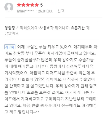 강아지 관절 영양제 5가지 성분별 효과 차이 정리