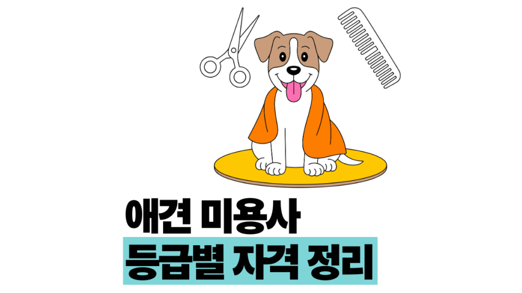 애견 미용사 1급 2급 3급 응시 자격 시험 비용 비교